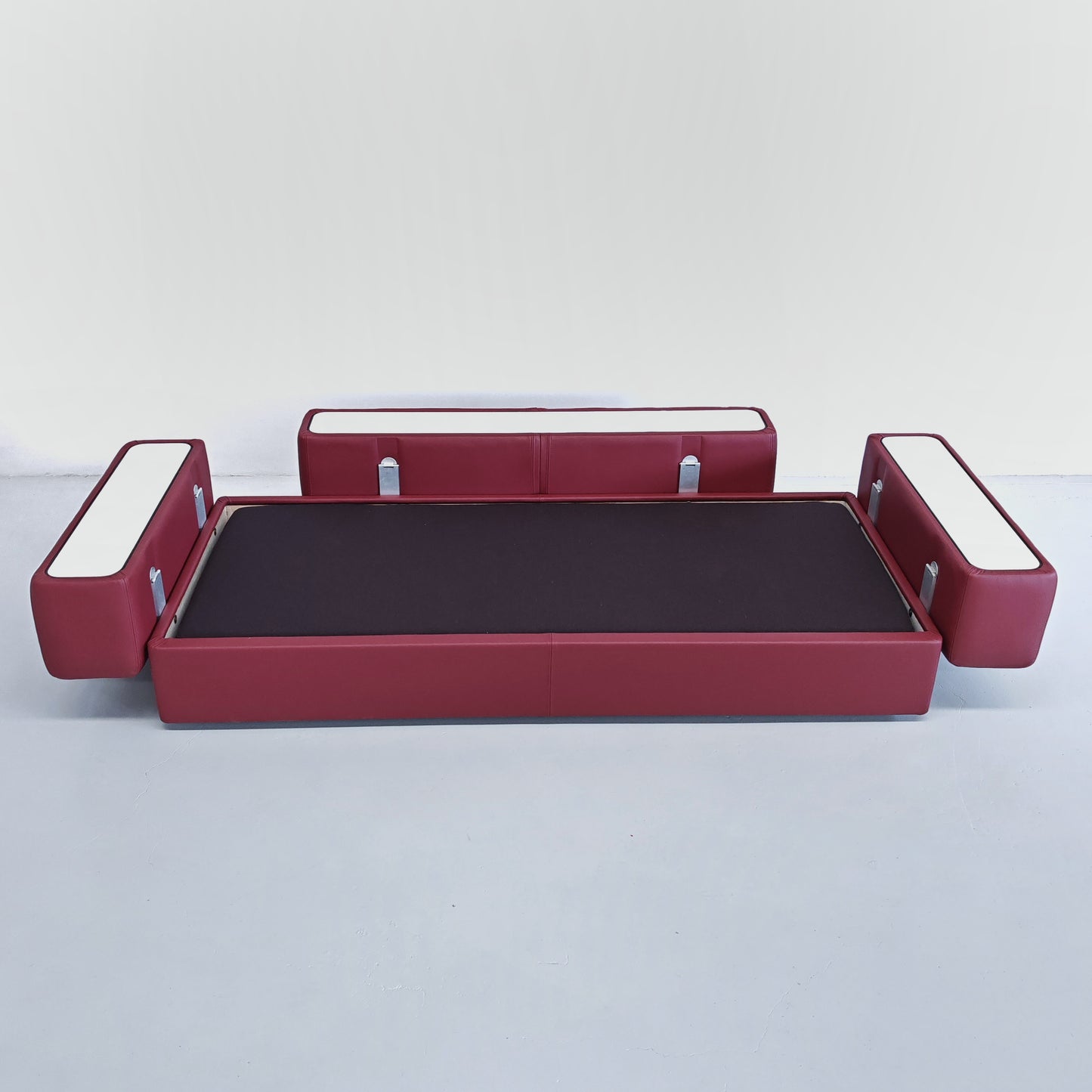 Divano Daybed mod. 711 Tito Agnoli per Cinova Pelle nuova Rosso chianti