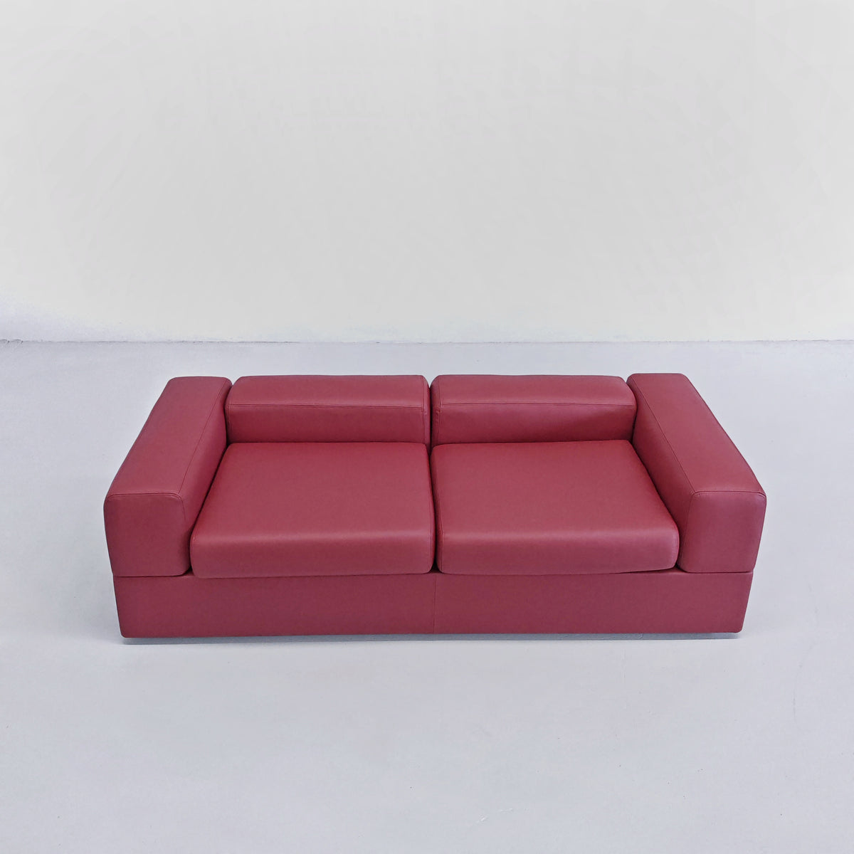 Divano Daybed mod. 711 Tito Agnoli per Cinova Pelle nuova Rosso chianti