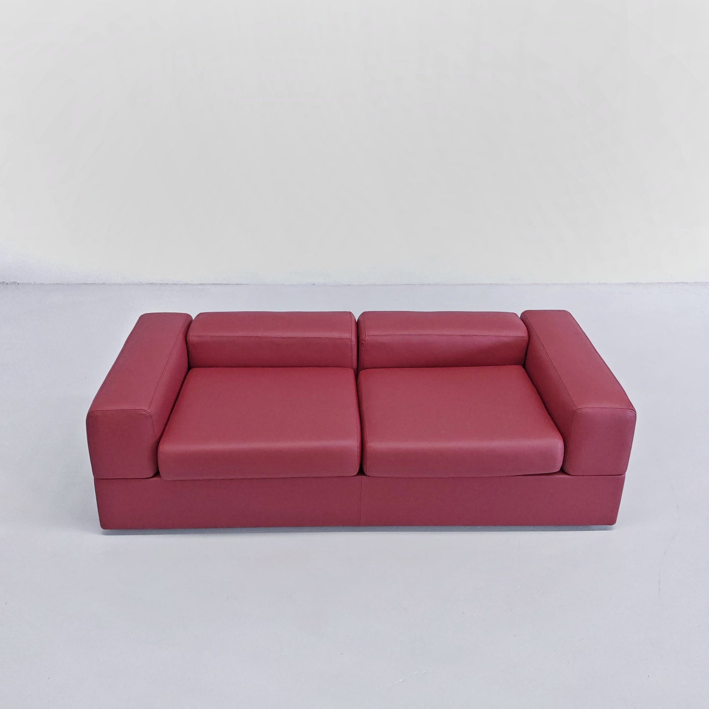Divano Daybed mod. 711 Tito Agnoli per Cinova Pelle nuova Rosso chianti