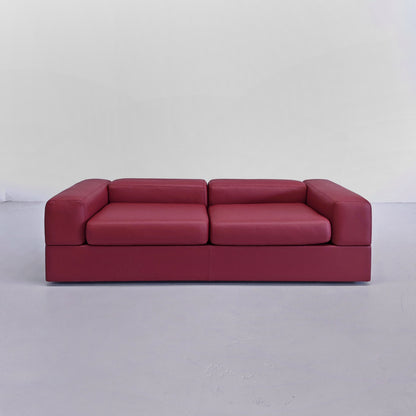 Divano Daybed mod. 711 Tito Agnoli per Cinova Pelle nuova Rosso chianti