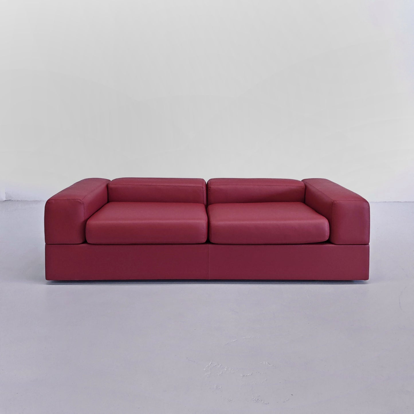 Divano Daybed mod. 711 Tito Agnoli per Cinova Pelle nuova Rosso chianti