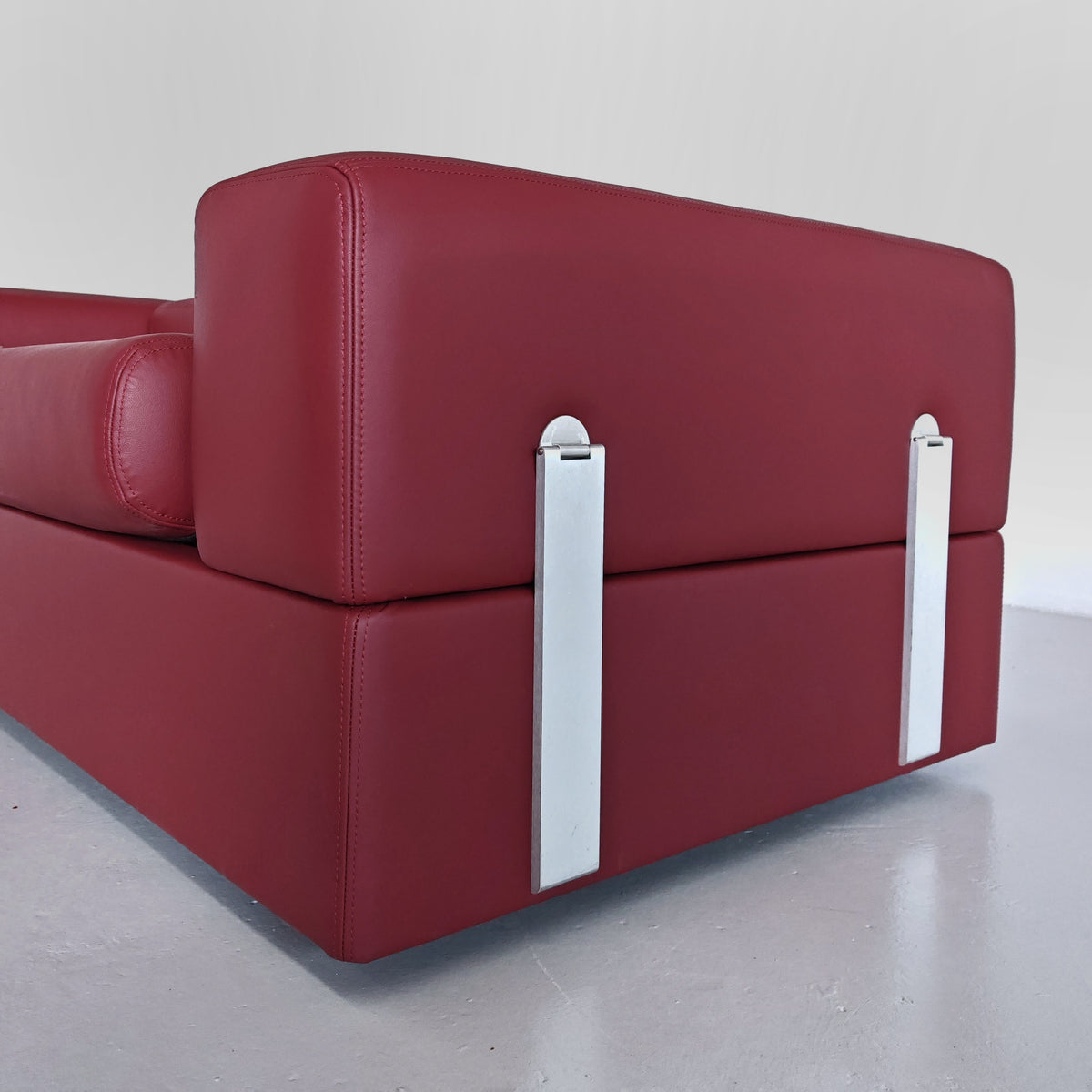 Divano Daybed mod. 711 Tito Agnoli per Cinova Pelle nuova Rosso chianti