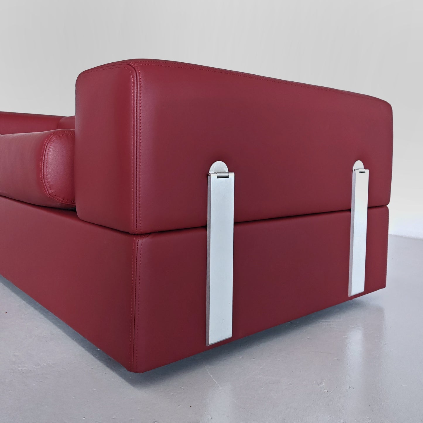 Divano Daybed mod. 711 Tito Agnoli per Cinova Pelle nuova Rosso chianti