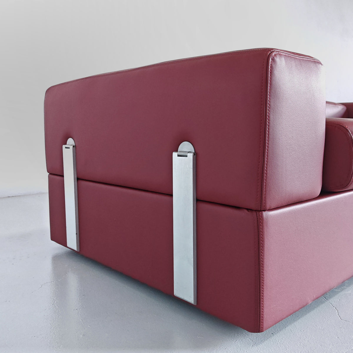 Divano Daybed mod. 711 Tito Agnoli per Cinova Pelle nuova Rosso chianti