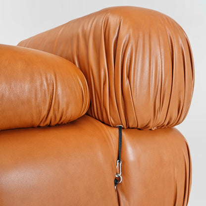 Divano 5 moduli Camaleonda Mario Bellini per B&B Pelle nuova Cognac
