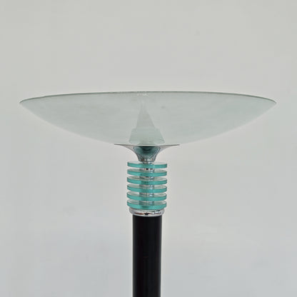 Lampada Art Déco francese anni ’20 piantana vintage torchière vetro satinato