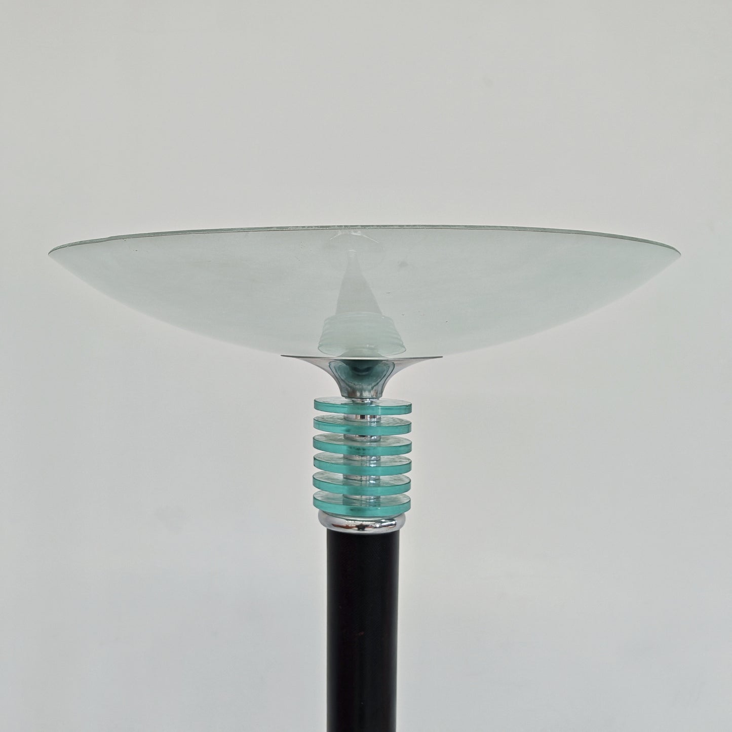 Lampada Art Déco francese anni ’20 piantana vintage torchière vetro satinato