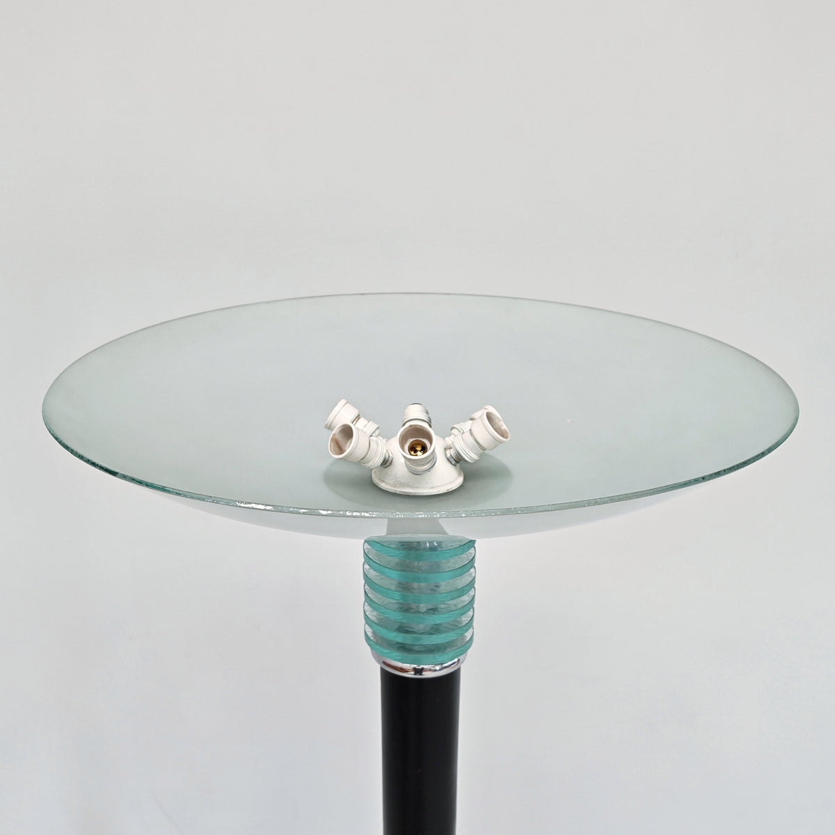 Lampada Art Déco francese anni ’20 piantana vintage torchière vetro satinato