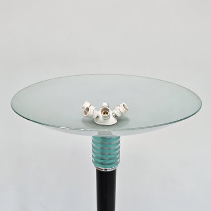 Lampada Art Déco francese anni ’20 piantana vintage torchière vetro satinato