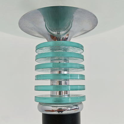 Lampada Art Déco francese anni ’20 piantana vintage torchière vetro satinato