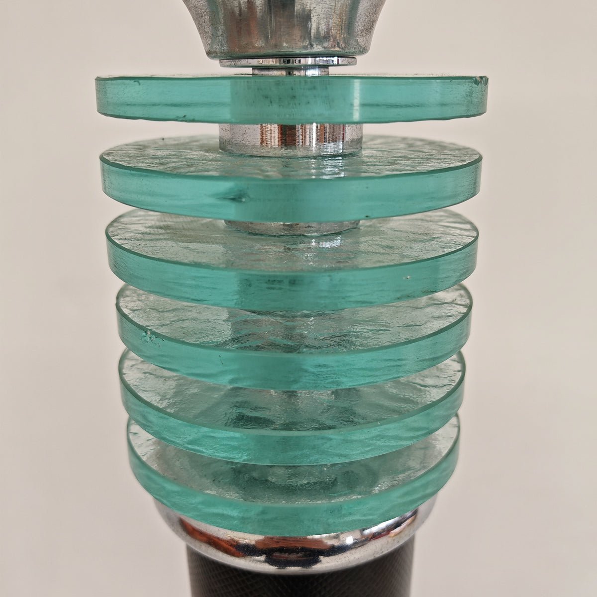 Lampada Art Déco francese anni ’20 piantana vintage torchière vetro satinato