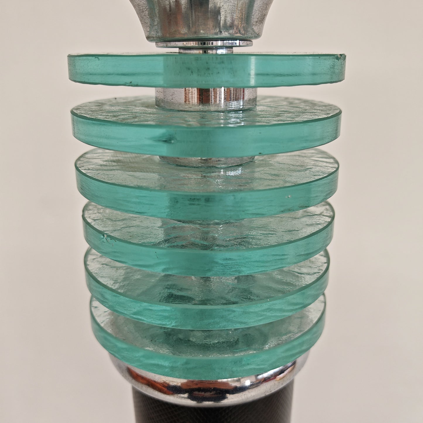 Lampada Art Déco francese anni ’20 piantana vintage torchière vetro satinato