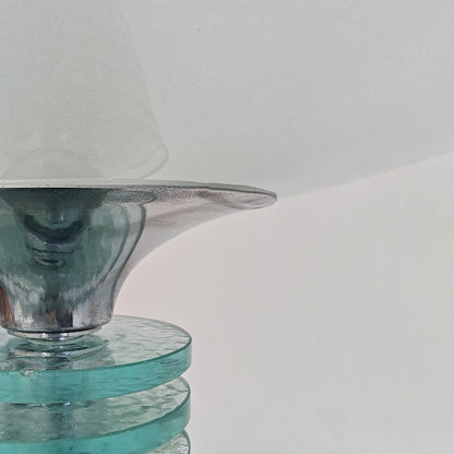 Lampada Art Déco francese anni ’20 piantana vintage torchière vetro satinato