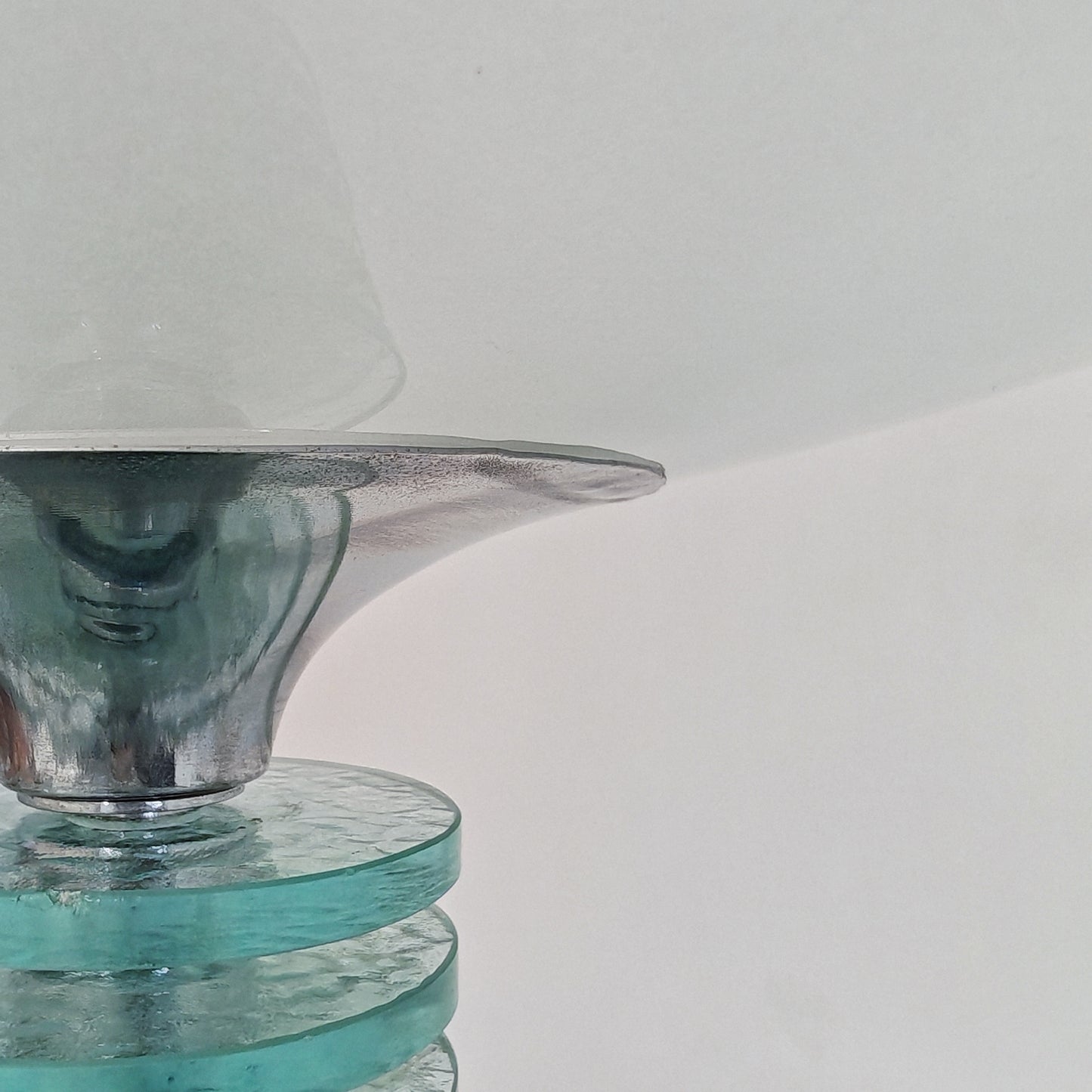 Lampada Art Déco francese anni ’20 piantana vintage torchière vetro satinato