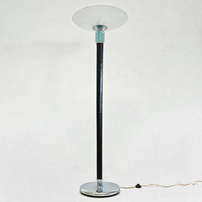 Lampada Art Déco francese anni ’20 piantana vintage torchière vetro satinato