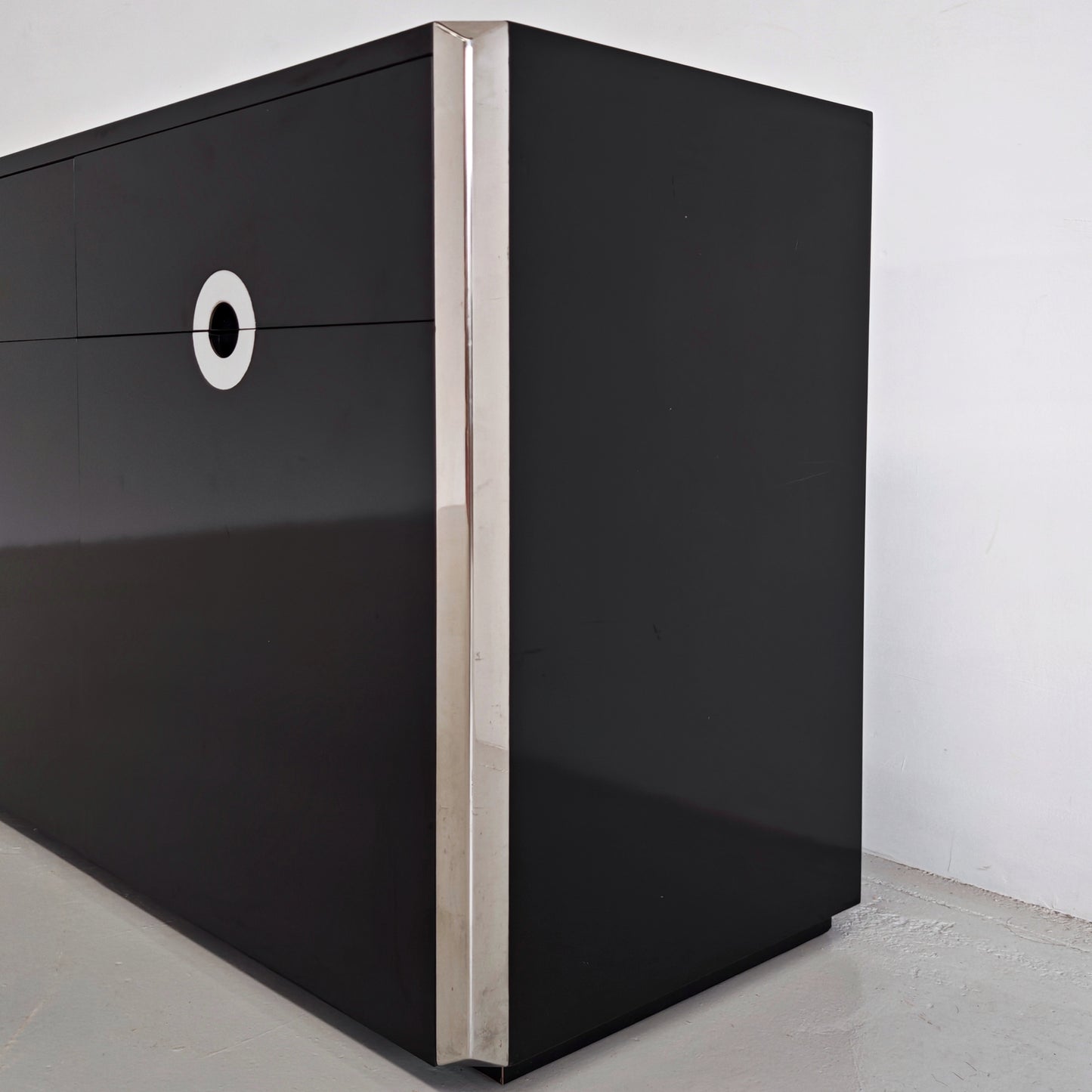 Sideboard Willy Rizzo per Mario Sabot anni 70 Nero