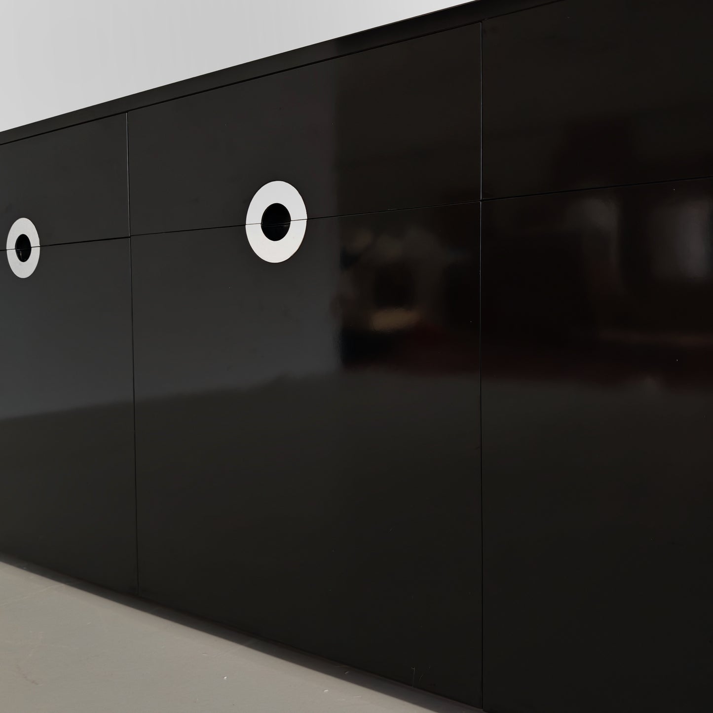 Sideboard Willy Rizzo per Mario Sabot anni 70 Nero