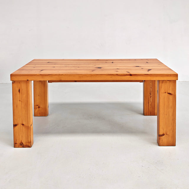 Table rectangulaire en bois « Sine Loco » de Raffaello Biagetti, années 70