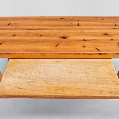 Tavolo rettangolare in legno  "Sine Loco" Raffaello Biagetti anni 70