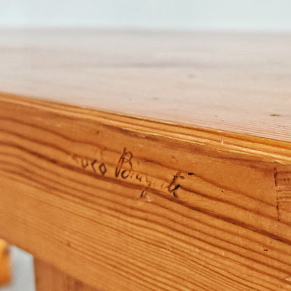 Tavolo rettangolare in legno  "Sine Loco" Raffaello Biagetti anni 70