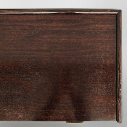 Cassettiera vintage di design  in legno esotico e bambù anni 70