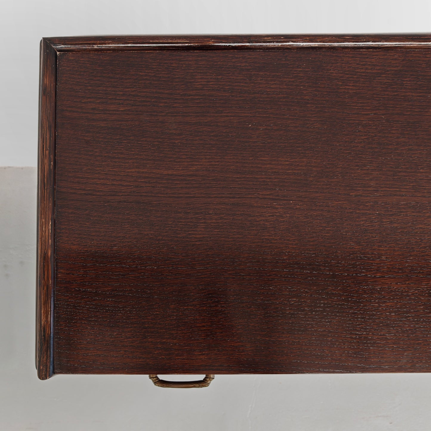 Cassettiera vintage di design  in legno esotico e bambù anni 70