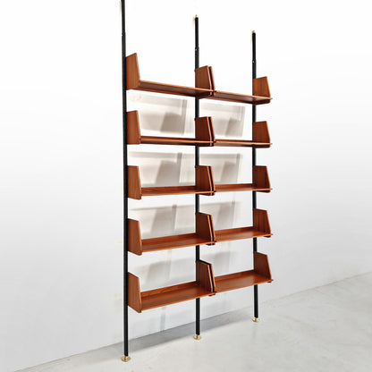 Bibliothèque suédoise Cielo Terra, design vintage des années 50/60