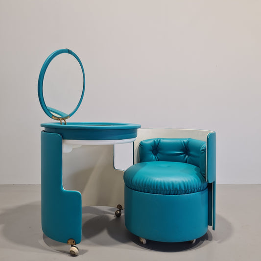 Toilette celeste mod. Dilly Dally di Luigi Massoni per Frau Anni 70