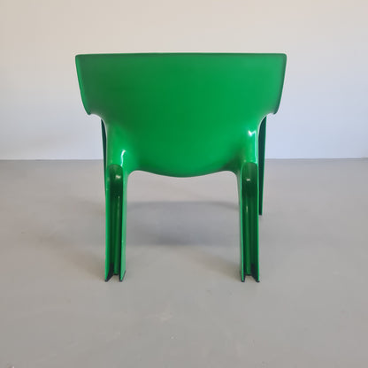 Fauteuil Vicario de Vico Magistretti pour Artemide, années 1970 (VERT)