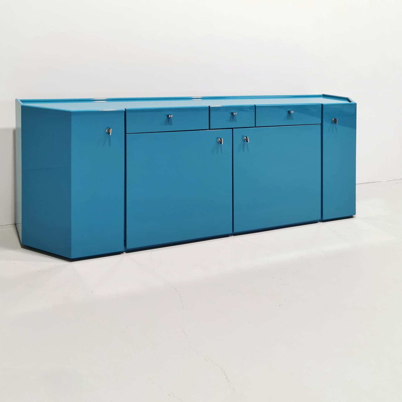 Sideboard Bramantino (azzurro / celeste ), Kazuhide Takahama per Simon by Gavina 1970's