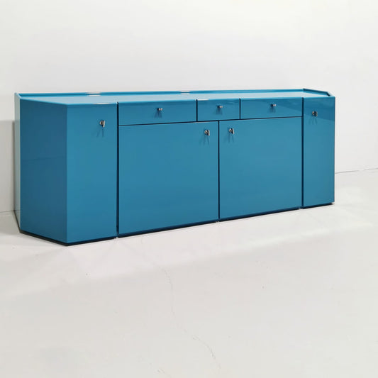 Sideboard Bramantino (azzurro / celeste ), Kazuhide Takahama per Simon by Gavina 1970's