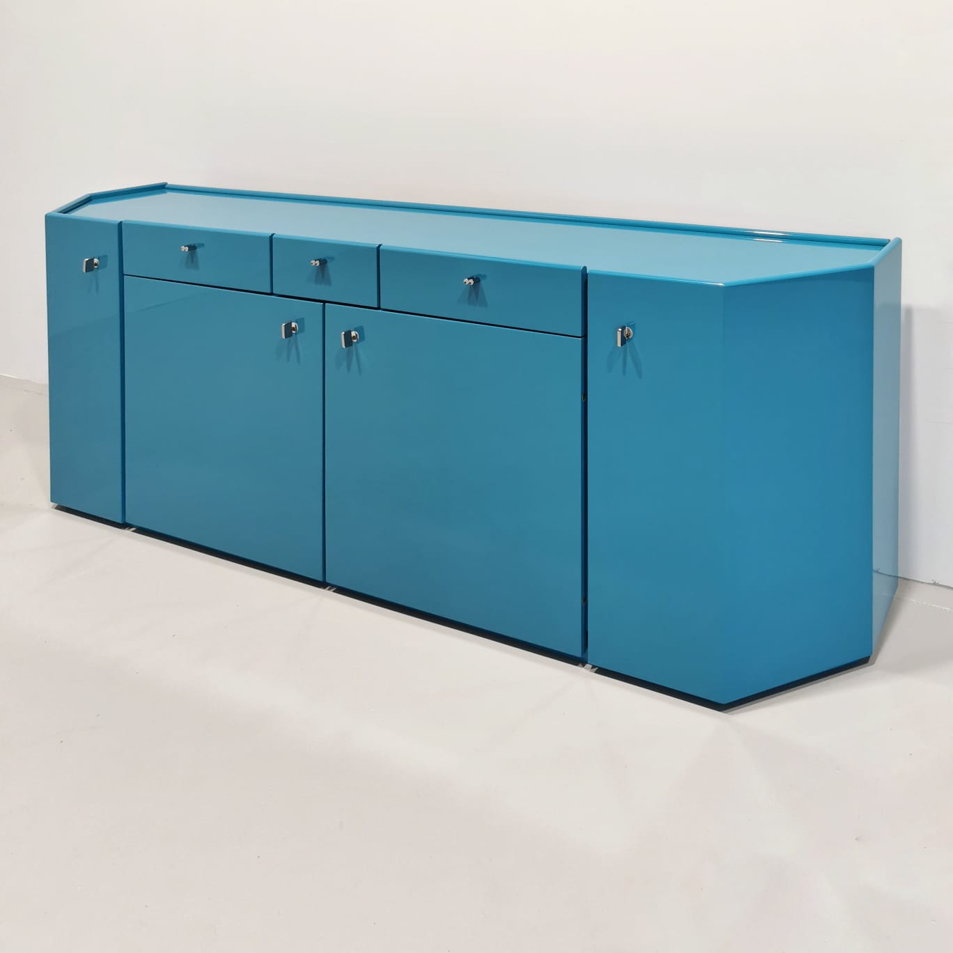 Sideboard Bramantino (azzurro / celeste ), Kazuhide Takahama per Simon by Gavina 1970's