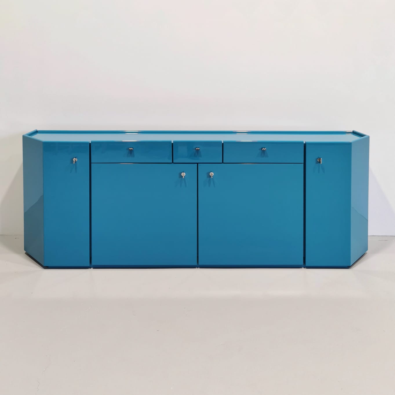 Sideboard Bramantino (azzurro / celeste ), Kazuhide Takahama per Simon by Gavina 1970's