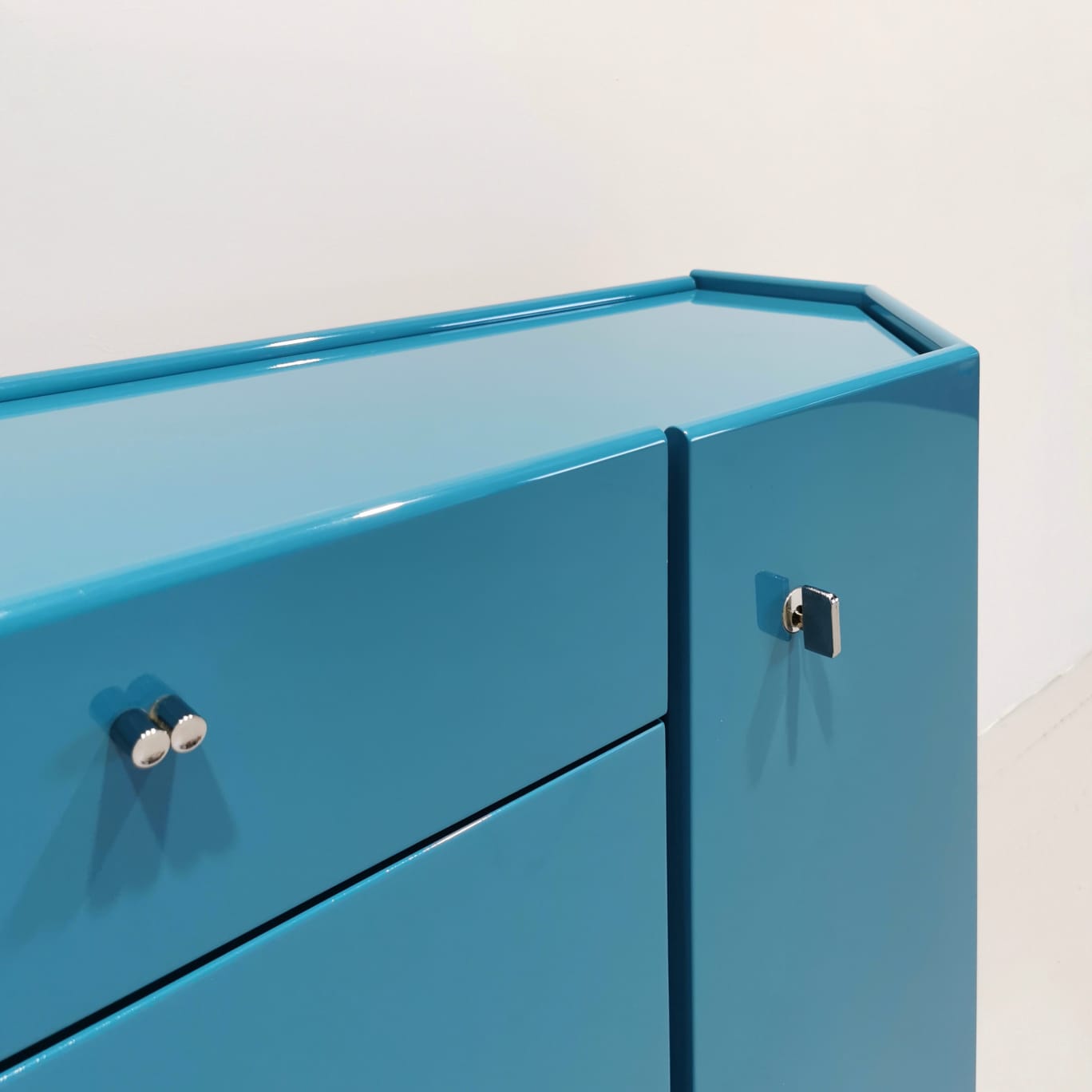 Sideboard Bramantino (azzurro / celeste ), Kazuhide Takahama per Simon by Gavina 1970's