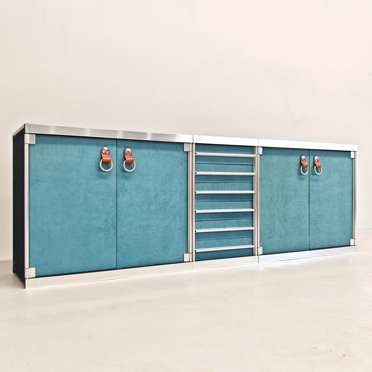 SIDEBOARD SCAMOSCIATO CELESTE BLU FALESCHINI