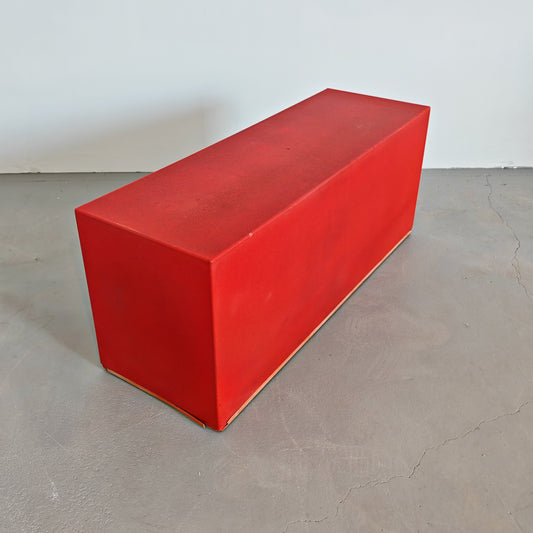 Tavolino Pouf rosso "Scacchi" di Mario Bellini per B&B Italia 1970's (A)