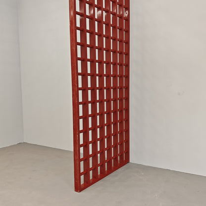 Grand séparateur en bois rouge des années 70