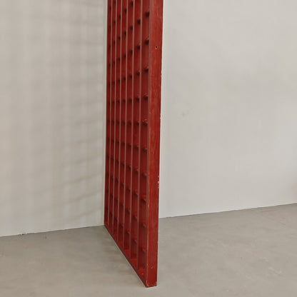 Grand séparateur en bois rouge des années 70