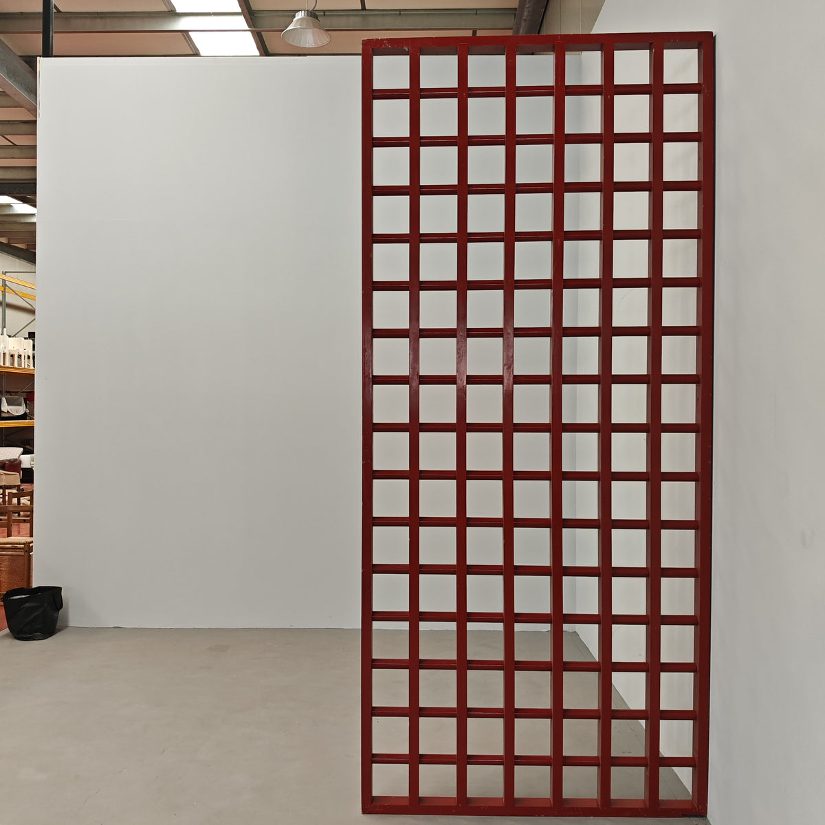 Grand séparateur en bois rouge des années 70
