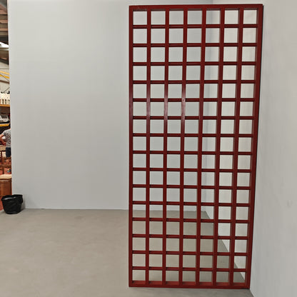 Grand séparateur en bois rouge des années 70