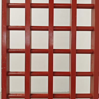 Grand séparateur en bois rouge des années 70