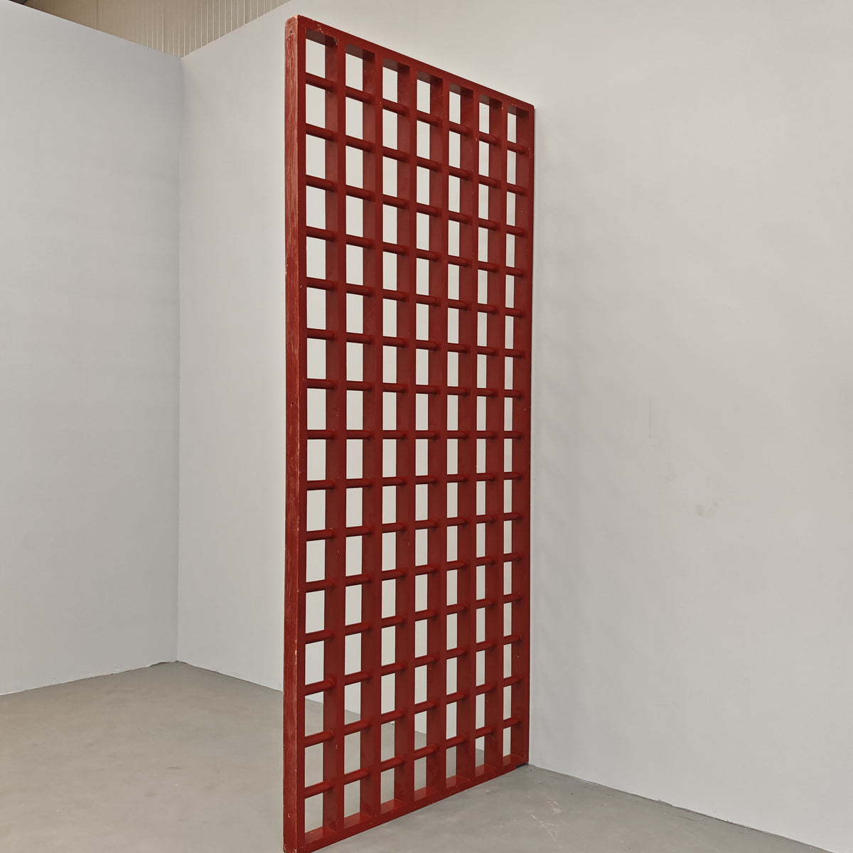 Grand séparateur en bois rouge des années 70