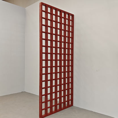 Grand séparateur en bois rouge des années 70