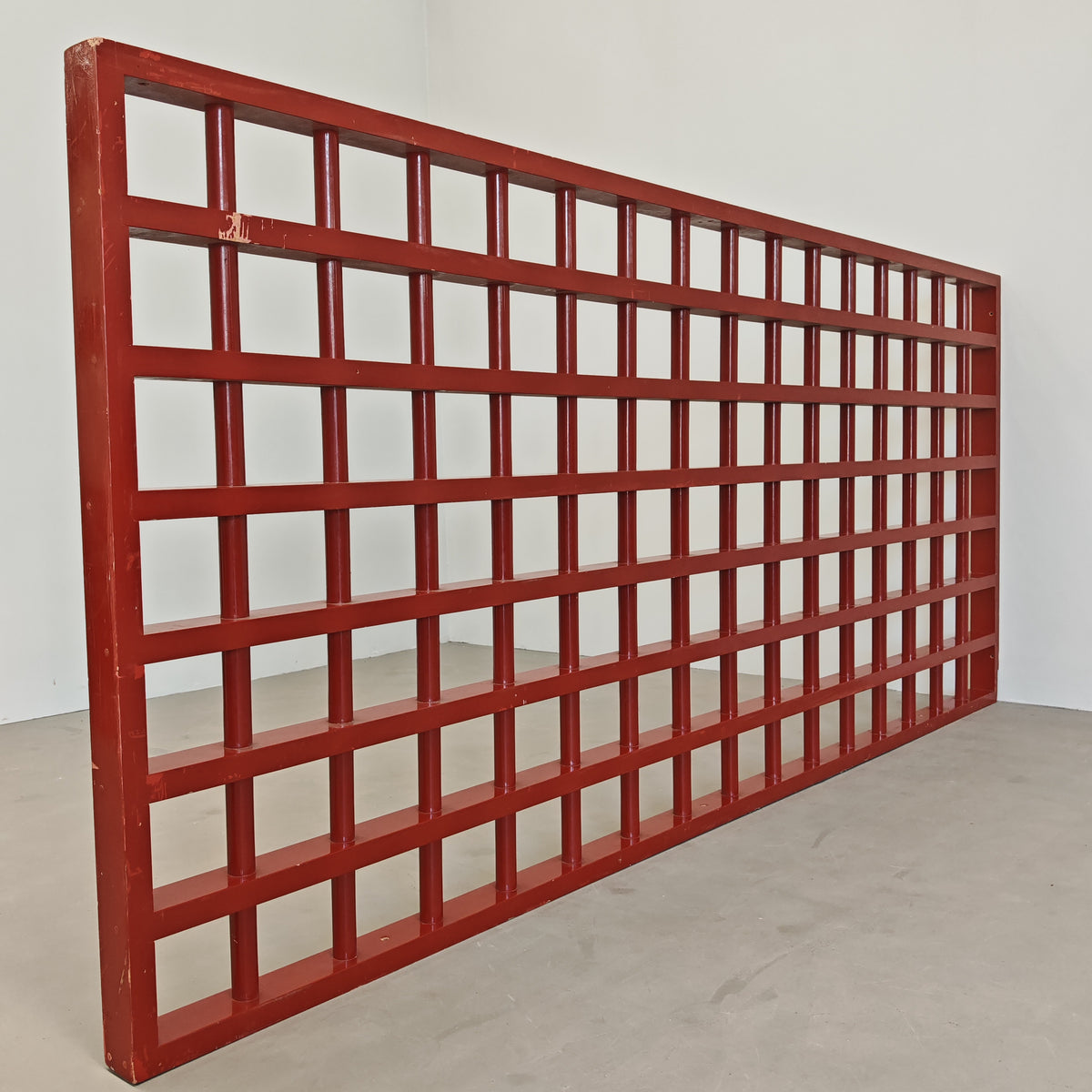 Grand séparateur en bois rouge des années 70