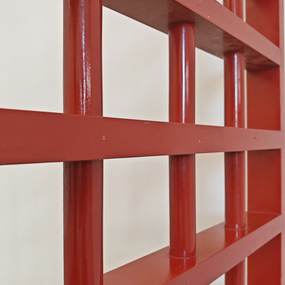 Grand séparateur en bois rouge des années 70