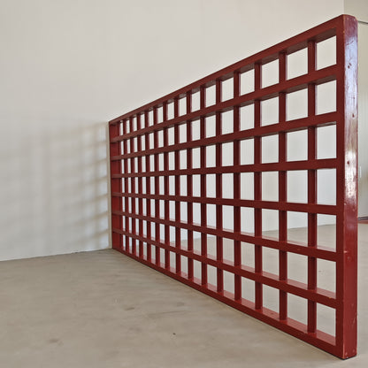 Grand séparateur en bois rouge des années 70