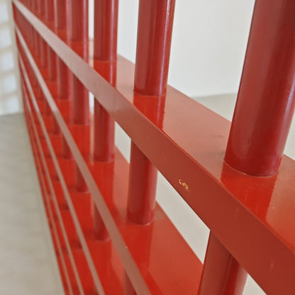 Grand séparateur en bois rouge des années 70