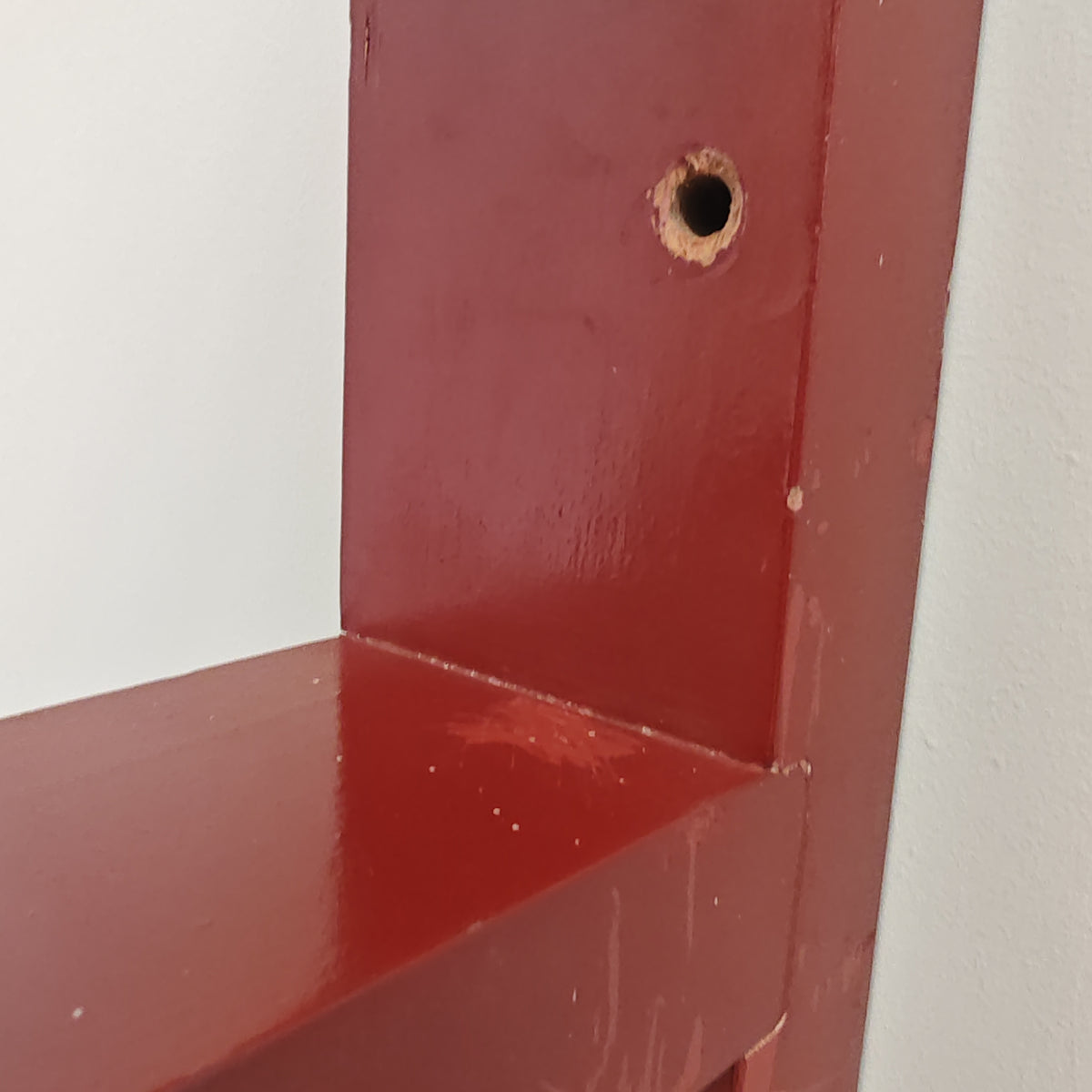 Grand séparateur en bois rouge des années 70