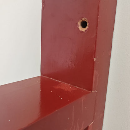 Grand séparateur en bois rouge des années 70