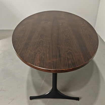 Table design vintage années 60 plateau en bois piétement métal, designer George Nelson pour Herman Miller